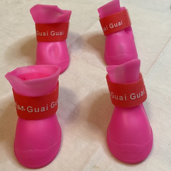 2 Brand New Pairs Ha Guai Guai Small Dog/Puppy Boots Sz M - Picture 2 of 4